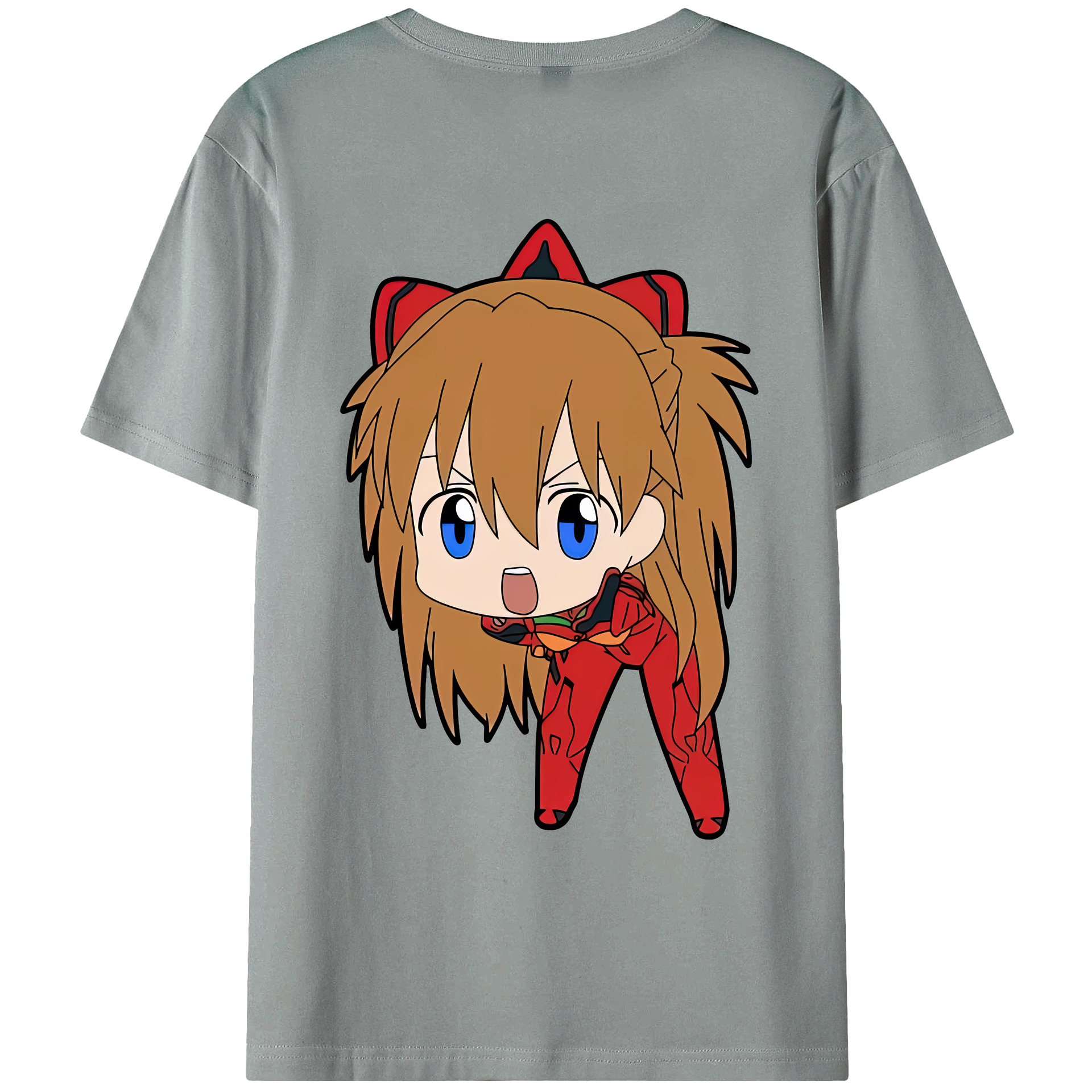 （画像用） EVA 新世紀エヴァンゲリオン 綿100％ メンズ半袖Tシャツ（バックプリント） 通気性